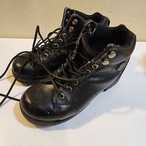 Harley Davidson Women's Black Leather Moto boots size 7
